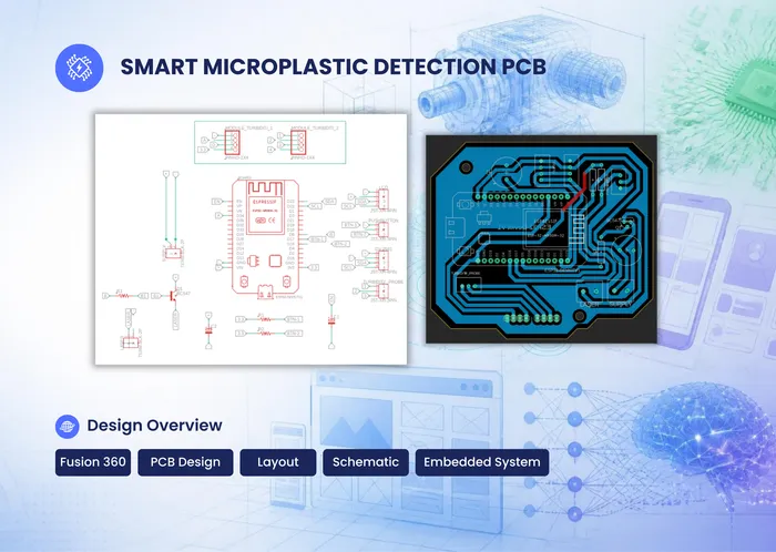 Desain PCB Sistem Deteksi Mikroplastik