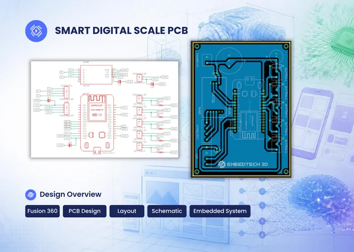 Desain PCB Timbangan Digital Otomatis