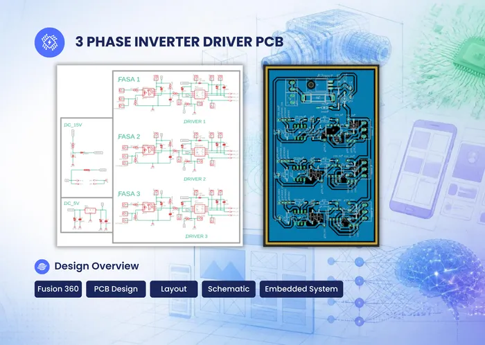 Desain PCB Driver Inverter 3 Fasa