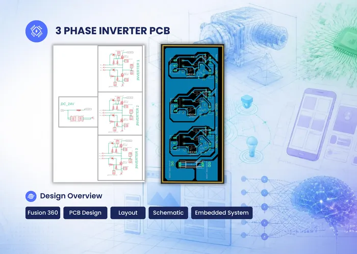 Desain PCB Inverter 3 Fasa